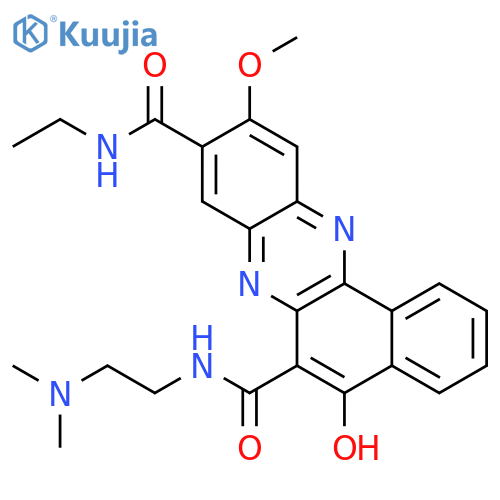 Benzo[a]phenazine-6,9-dicarboxamide, N6-[2-(dimethylamino)ethyl]-N9-ethyl-5-hydroxy-10-methoxy- structure