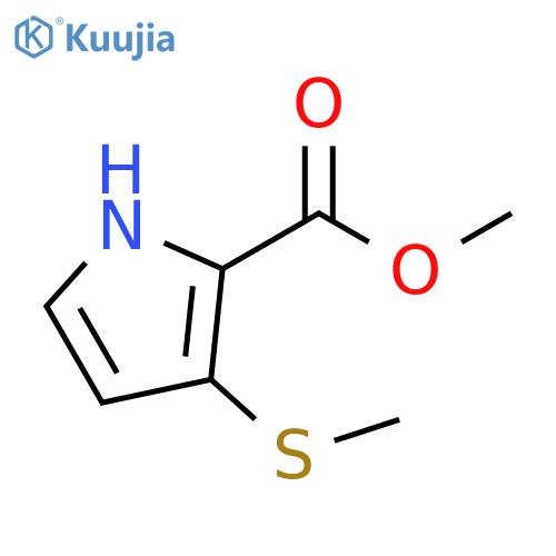 1H-Pyrrole-2-carboxylic acid, 3-(methylthio)-, methyl ester structure
