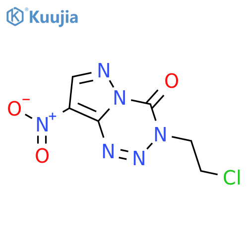 Pyrazolo[5,1-d]-1,2,3,5-tetrazin-4(3H)-one, 3-(2-chloroethyl)-8-nitro- structure