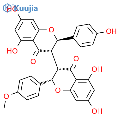 [3,3'-Bi-4H-1-benzopyran]-4,4'-dione,2,2',3,3'-tetrahydro-5,5',7,7'-tetrahydroxy-2-(4-hydroxyphenyl)-2'-(4-methoxyphenyl)-,(2R,2'S,3S,3'S)- structure