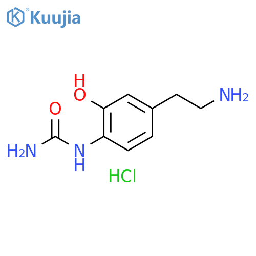 Urea, N-[4-(2-aminoethyl)-2-hydroxyphenyl]-, hydrochloride (1:1) structure