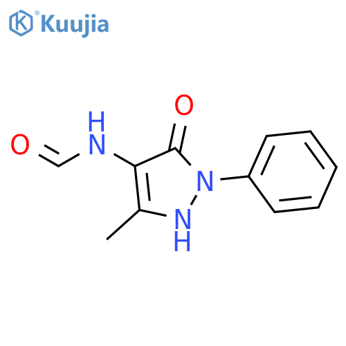 Formamide, N-(2,3-dihydro-5-methyl-3-oxo-2-phenyl-1H-pyrazol-4-yl)- structure