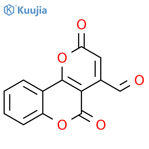 2H,5H-Pyrano[3,2-c][1]benzopyran-4-carboxaldehyde, 2,5-dioxo- structure