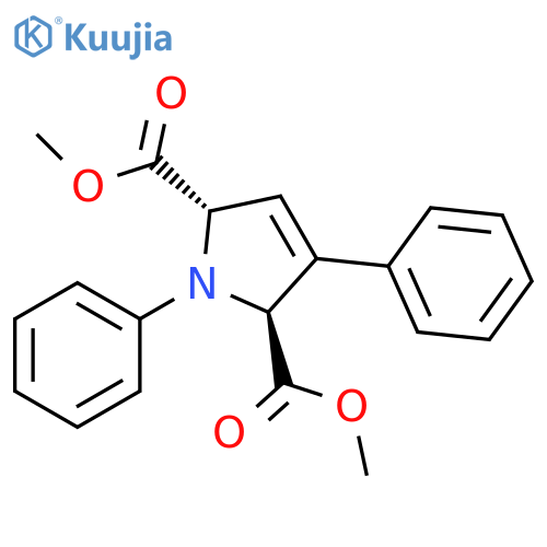 1H-Pyrrole-2,5-dicarboxylic acid, 2,5-dihydro-1,3-diphenyl-, dimethyl ester, trans- (9CI) structure