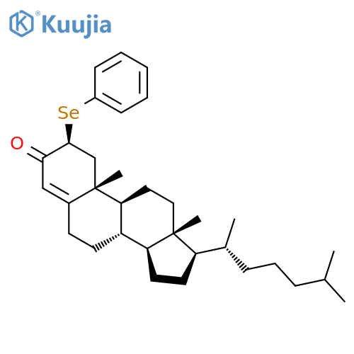 Cholest-4-en-3-one, 2-(phenylseleno)-, (2b)- structure