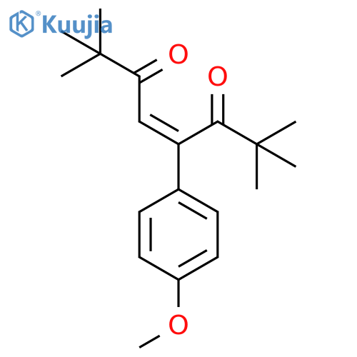 4-Octene-3,6-dione, 4-(4-methoxyphenyl)-2,2,7,7-tetramethyl-, (Z)- structure