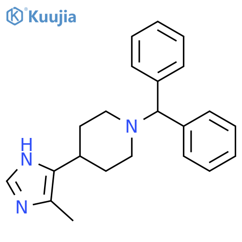 Piperidine, 1-(diphenylmethyl)-4-(5-methyl-1H-imidazol-4-yl)- structure