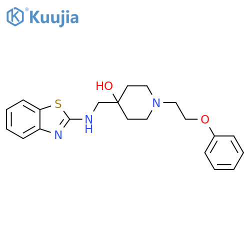 4-Piperidinol, 4-[(2-benzothiazolylamino)methyl]-1-(2-phenoxyethyl)- structure