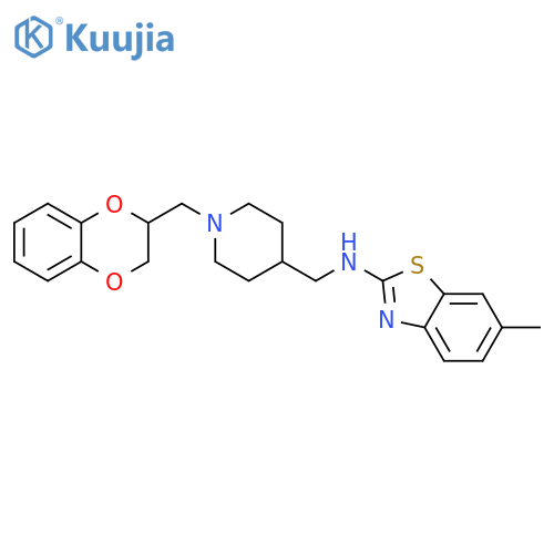 2-Benzothiazolamine,N-[[1-[(2,3-dihydro-1,4-benzodioxin-2-yl)methyl]-4-piperidinyl]methyl]-6-methyl- structure