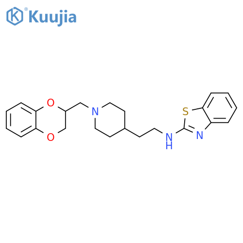 2-Benzothiazolamine,N-[2-[1-[(2,3-dihydro-1,4-benzodioxin-2-yl)methyl]-4-piperidinyl]ethyl]- structure