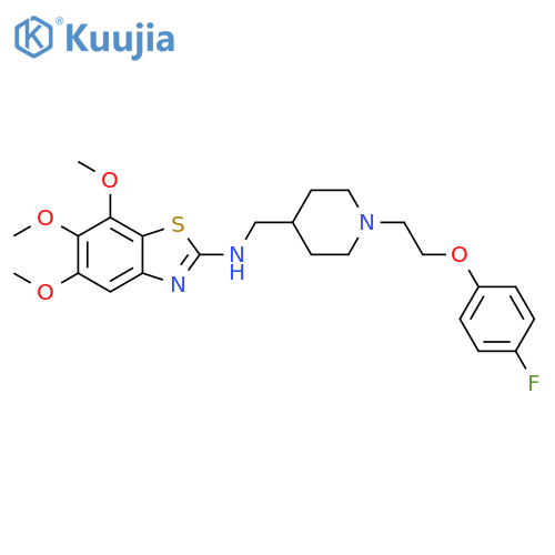 2-Benzothiazolamine,N-[[1-[2-(4-fluorophenoxy)ethyl]-4-piperidinyl]methyl]-5,6,7-trimethoxy- structure
