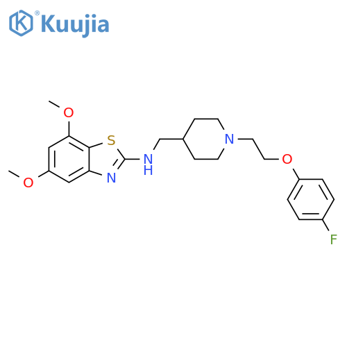 2-Benzothiazolamine,N-[[1-[2-(4-fluorophenoxy)ethyl]-4-piperidinyl]methyl]-5,7-dimethoxy- structure