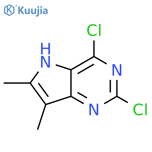 2,4-dichloro-6,7-dimethyl-5H-pyrrolo[3,2-d]pyrimidine structure