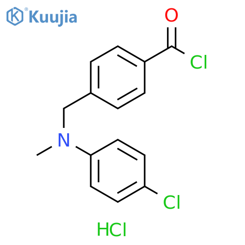 Benzoyl chloride, 4-[[(4-chlorophenyl)methylamino]methyl]-,hydrochloride structure