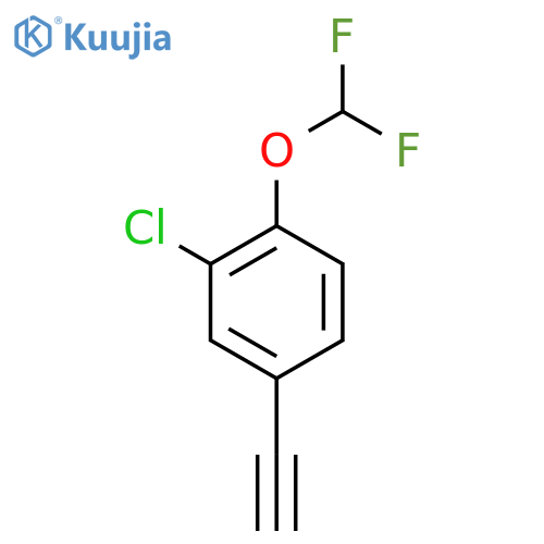 2-chloro-1-(difluoromethoxy)-4-ethynylbenzene structure