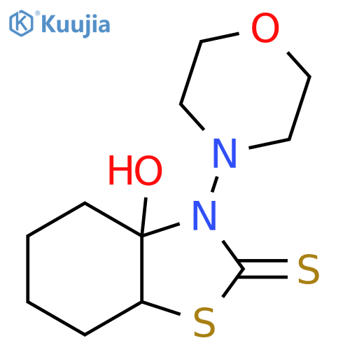 2(3H)-Benzothiazolethione, hexahydro-3a-hydroxy-3-(4-morpholinyl)- structure