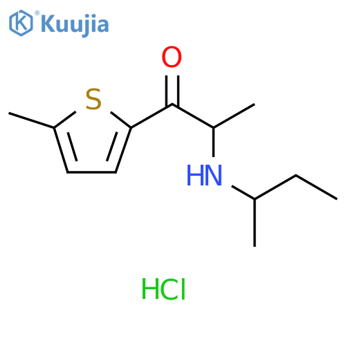 1-Propanone, 2-[(1-methylpropyl)amino]-1-(5-methyl-2-thienyl)-, hydrochloride (1:1) structure