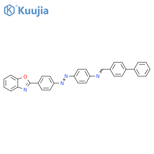 Benzenamine,4-[[4-(2-benzoxazolyl)phenyl]azo]-N-([1,1'-biphenyl]-4-ylmethylene)- structure