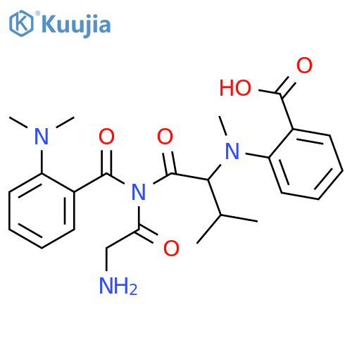 L-Valinamide,N-[2-(dimethylamino)benzoyl]glycyl-N-(2-carboxyphenyl)-N2-methyl- (9CI) structure