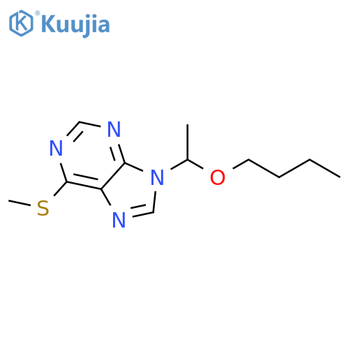 9H-Purine, 9-(1-butoxyethyl)-6-(methylthio)- structure