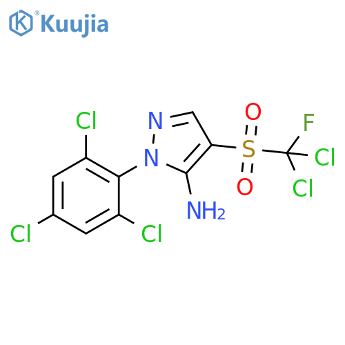 1H-Pyrazol-5-amine,4-[(dichlorofluoromethyl)sulfonyl]-1-(2,4,6-trichlorophenyl)- structure