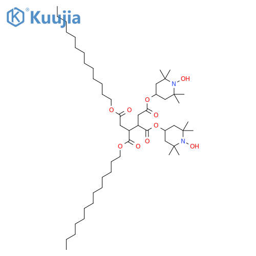 1,2,3,4-Butanetetracarboxylic acid,bis(1-hydroxy-2,2,6,6-tetramethyl-4-piperidinyl) ditridecyl ester structure