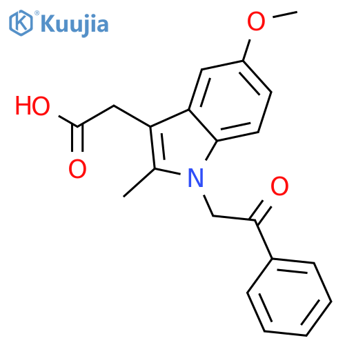 1H-Indole-3-aceticacid, 5-methoxy-2-methyl-1-(2-oxo-2-phenylethyl)- structure