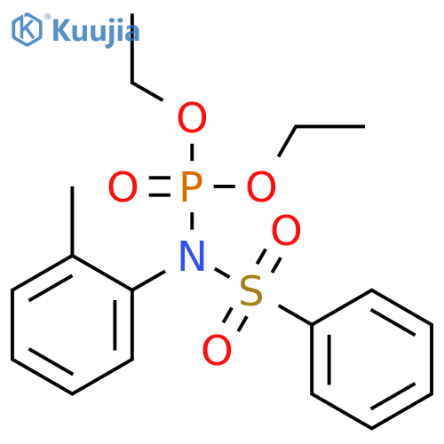 Phosphoramidic acid, (2-methylphenyl)(phenylsulfonyl)-, diethyl ester structure