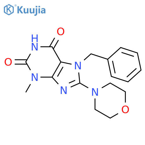 7-benzyl-3-methyl-8-(morpholin-4-yl)-2,3,6,7-tetrahydro-1H-purine-2,6-dione structure