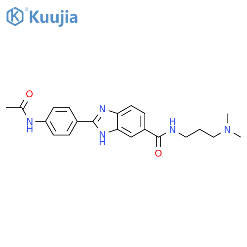 1H-Benzimidazole-5-carboxamide,2-[4-(acetylamino)phenyl]-N-[3-(dimethylamino)propyl]- structure