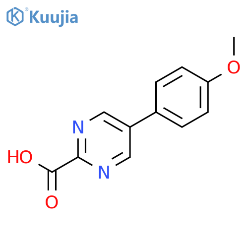 5-(4-Methoxyphenyl)pyrimidine-2-carboxylic Acid structure