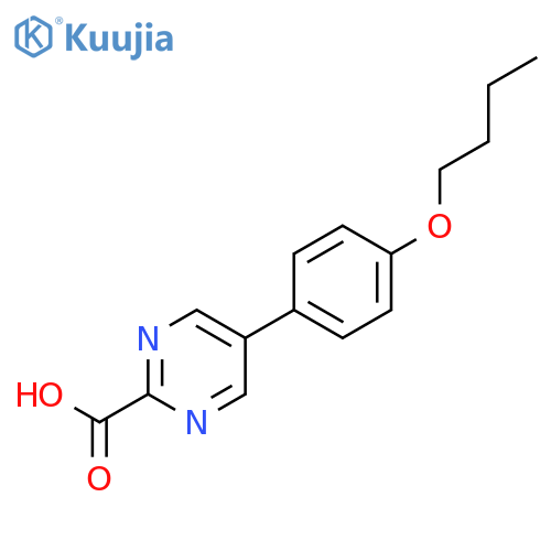 2-Pyrimidinecarboxylic acid, 5-(4-butoxyphenyl)- structure