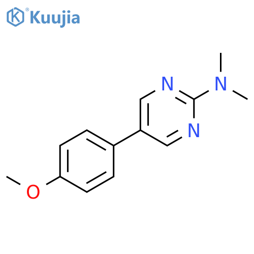 2-Pyrimidinamine, 5-(4-methoxyphenyl)-N,N-dimethyl- structure