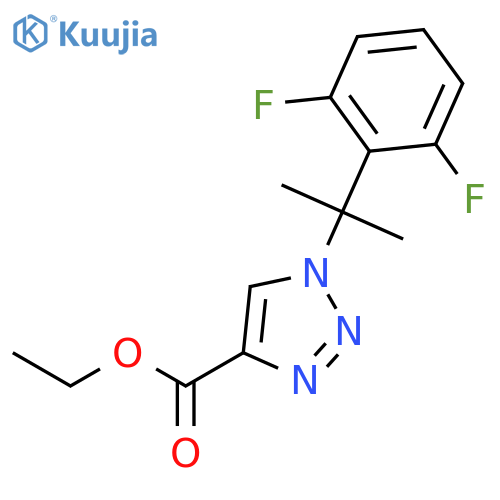 1H-1,2,3-Triazole-4-carboxylic acid, 1-[1-(2,6-difluorophenyl)-1-methylethyl]-, ethyl ester structure