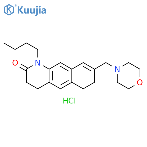 Benzo[g]quinolin-2(1H)-one, 1-butyl-3,4,6,7-tetrahydro-8-(4-morpholinylmethyl)-, hydrochloride (1:1) structure