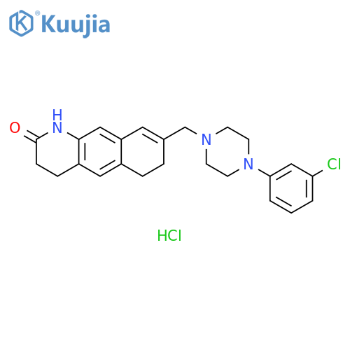 Benzo[g]quinolin-2(1H)-one, 8-[[4-(3-chlorophenyl)-1-piperazinyl]methyl]-3,4,6,7-tetrahydro-, hydrochloride (1:1) structure