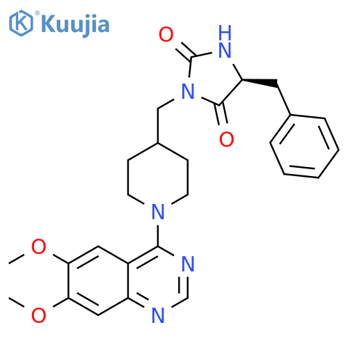 2,4-Imidazolidinedione, 3-[[1-(6,7-dimethoxy-4-quinazolinyl)-4-piperidinyl]methyl]-5-(phenylmethyl)-, (S)- (9CI) structure