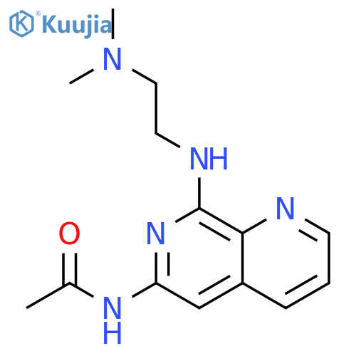 Acetamide, N-[8-[[2-(dimethylamino)ethyl]amino]-1,7-naphthyridin-6-yl]- structure