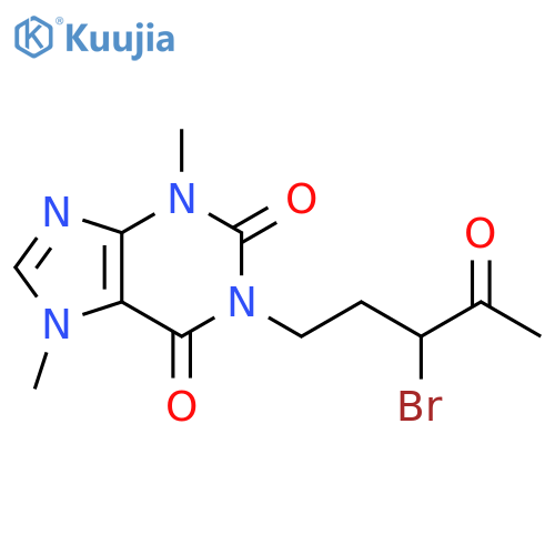 1H-Purine-2,6-dione, 1-(3-bromo-4-oxopentyl)-3,7-dihydro-3,7-dimethyl- structure