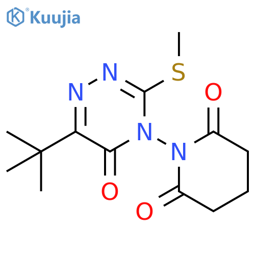 2,6-Piperidinedione,1-[6-(1,1-dimethylethyl)-3-(methylthio)-5-oxo-1,2,4-triazin-4(5H)-yl]- structure