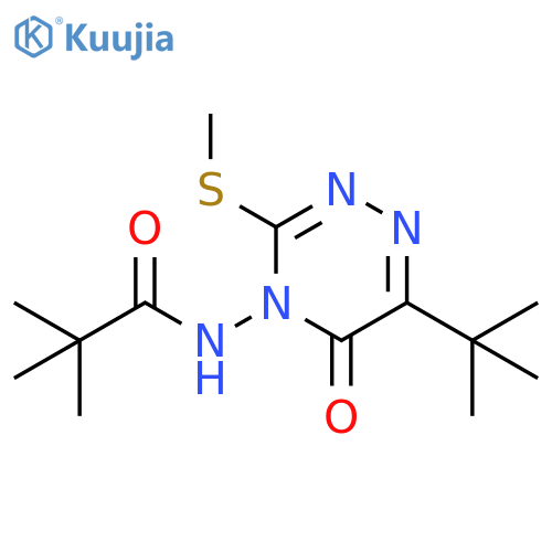 Propanamide,N-[6-(1,1-dimethylethyl)-3-(methylthio)-5-oxo-1,2,4-triazin-4(5H)-yl]-2,2-dimethyl- structure