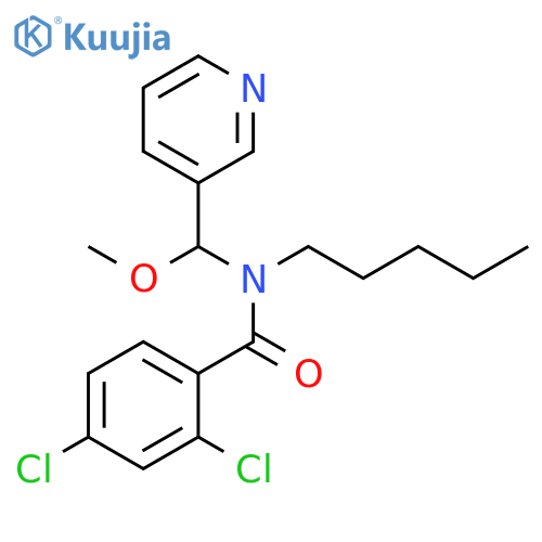 Benzamide, 2,4-dichloro-N-(methoxy-3-pyridinylmethyl)-N-pentyl- structure