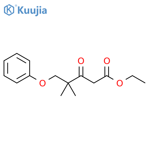 Pentanoic acid, 4,4-dimethyl-3-oxo-5-phenoxy-, ethyl ester structure