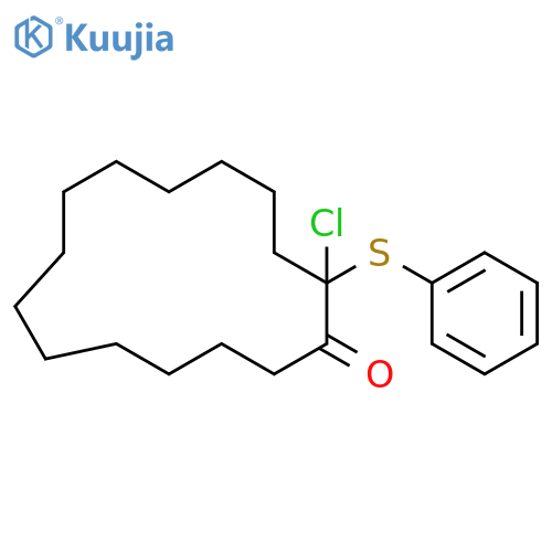 Cyclopentadecanone, 2-chloro-2-(phenylthio)- structure