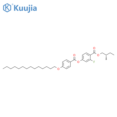 Benzoic acid, 2-fluoro-4-[[4-(tetradecyloxy)benzoyl]oxy]-, 2-methylbutyl ester, (S)- (9CI) structure