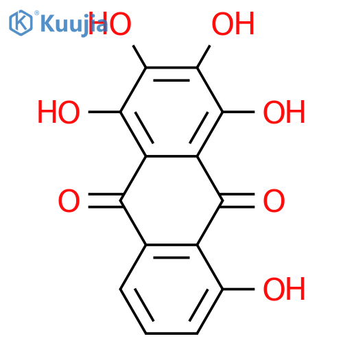 1,2,3,4,5-Pentahydroxyanthraquinone structure