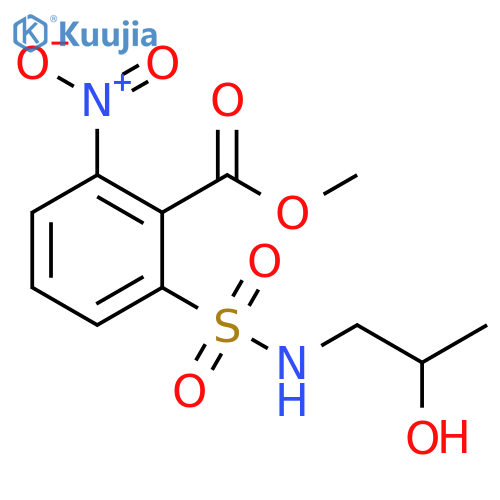Benzoic acid, 2-[[(2-hydroxypropyl)amino]sulfonyl]-6-nitro-, methyl ester structure