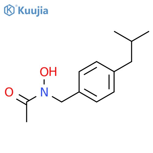N-hydroxy-n-[[4-(2-methylpropyl)phenyl]methyl]acetamide structure
