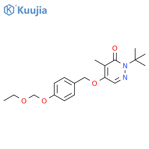 3(2H)-Pyridazinone,2-(1,1-dimethylethyl)-5-[[4-(ethoxymethoxy)phenyl]methoxy]-4-methyl- structure