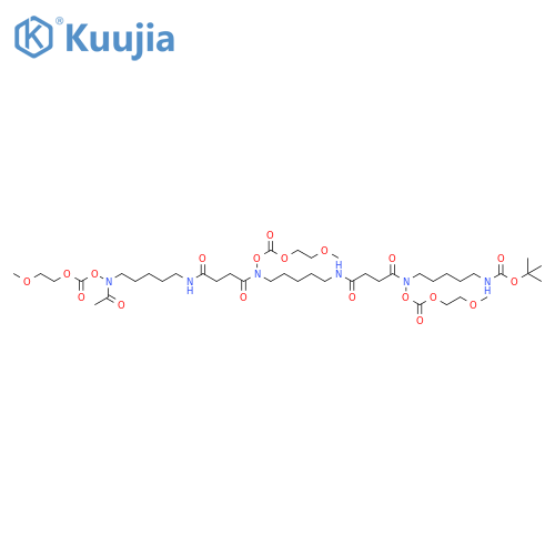 2-Oxa-3,9,14,20,25,31-hexaazadotriacontanedioic acid, 3-acetyl-14,25-bis[[(2-methoxyethoxy)carbonyl]oxy]-10,13,21,24-tetraoxo-, 32-(1,1-dimethylethyl) 1-(2-methoxyethyl) ester structure